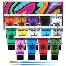 Bowitzki 1 Colors Face Body Paint Set Kids and Adults Water Based Face Paint Kit