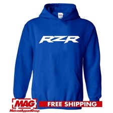 POLARIS RZR ATV BLUE HOODIE Snowmobile Snow Off Road Racing Sports Sweatshirt
