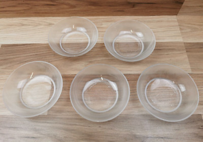 5 x Vintage British Airways kleine Milchglas Dessert / Snack Schalen / Schüsseln