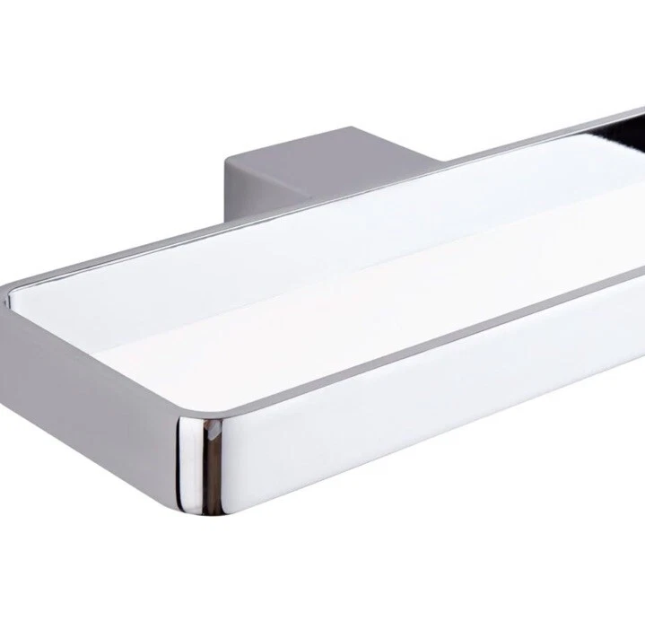 Modern Bathroom Square Towel Rack Towel Ring Holder Chrome Wall Mounted Black - Image 4 of 4