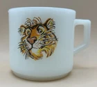 Vintage Esso Tiger "Put a Tiger in Your Tank" Milk Glass Mug by Fire King