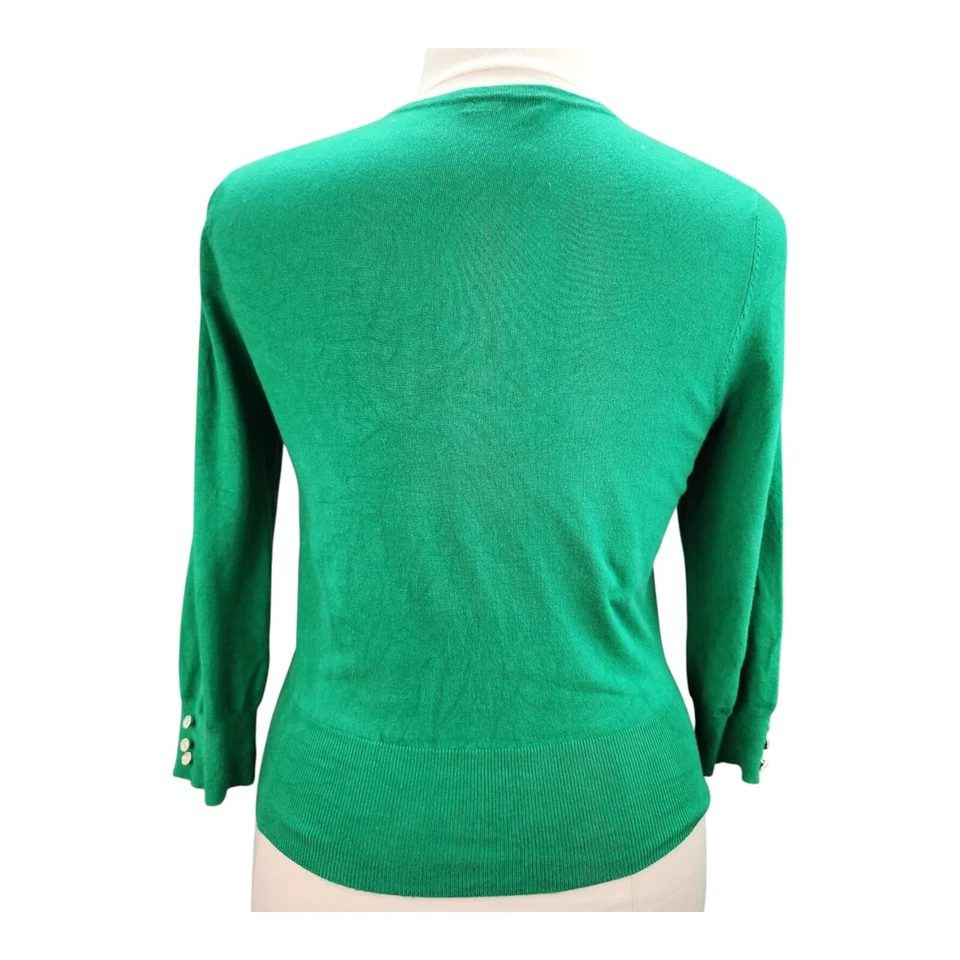 Cárdigan Suéter Spense Tejido Mujer GRANDE Verde Elegante Botones Preppy Oficina Trabajo Foto 2 de 4