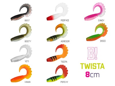 Twister Gummifisch Gummiköder Forelle Barsch Hecht Zander Köder 8 cm Delphin