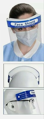NEU 2 Stück- Faceshield Gesichtsschild Augenschutz Spuckschutz Gesichtsschutz  