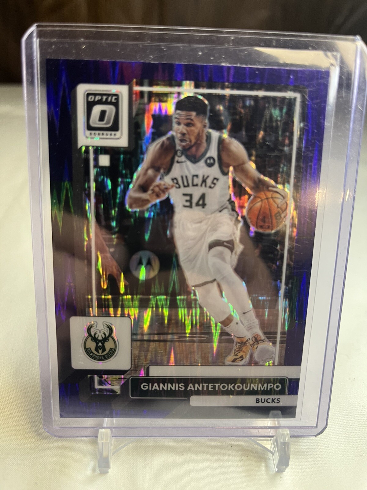 2022-23 Panini Donruss Optic - Purple Prizm #75 Giannis Antetokounmpo