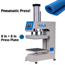 KILO 8"x8" Small Label Pneumatic Heat Press Machine Heat Transfer Label Machine