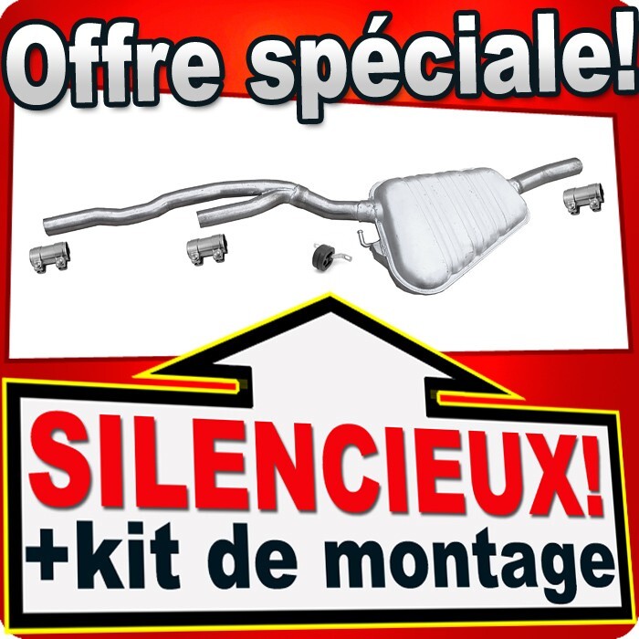 Silencieux intermédiaire en acier aluminé pour Audi A4 B5 Quattro V6