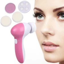 5 in 1 Ultrasonic Facial Cleansing Brush Exfoliate Electronic Face Skin Massager