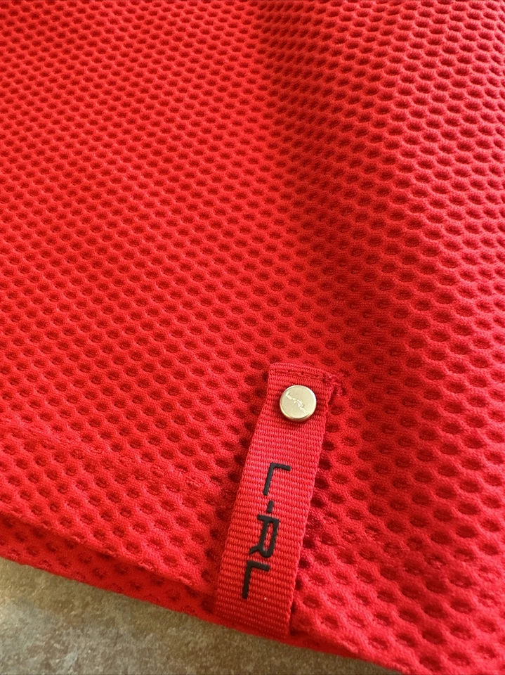 Pulôver feminino L-RL Lauren Active Ralph Lauren camisa térmica vermelha 1/4 zíper tamanho M - Imagem 2 de 4