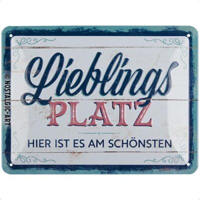 Nostalgic-Art - Blechschild 15x20 cm - Lieblingsplatz