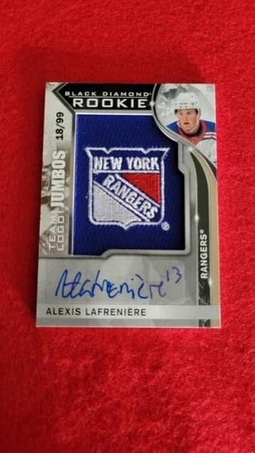 2020-21 Black Diamond Rookie Team Logo Jumbos Auto #RTL-LA Alexis Lafreniere /99
