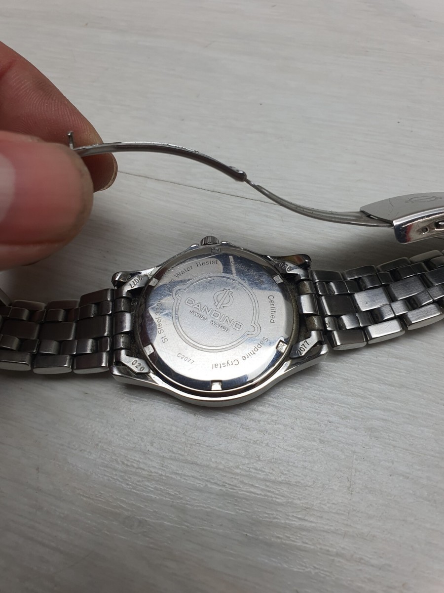 サンク　カロ　腕時計　中古 Collectible CANDINO C2077 Stainless Steel Sapphire Glass
