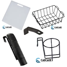 CASCADE INDUSTRIES ICE CHEST COOLER ACCESSORIES CUP HOLDER DIVIDER BASKET LOCK