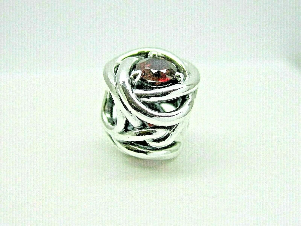 Authentic Pandora 790065C06 Red Eternity Circle Charm January
