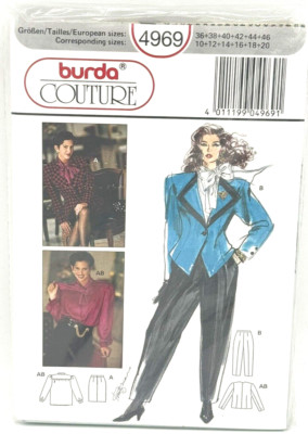 Burda Pattern #4969 - Ladies Blouse, Skirt, Pants & Jacket - (Sizes 10-20)