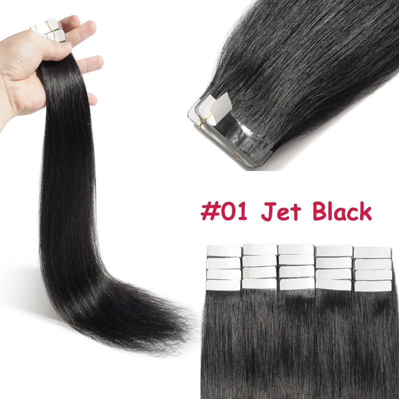 Extensiones de cabello humano Remy de 12-24 pulgadas con cinta adhesiva 150 g rubio largo grueso real EE. UU. Foto 2 de 4