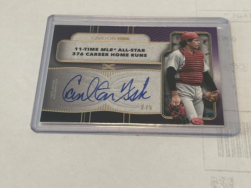 2021 TOPPS DEFINITIVE LEGENDARY AUTOGRAPH CARLTON FISK SERIAL #2/5-RED SOX