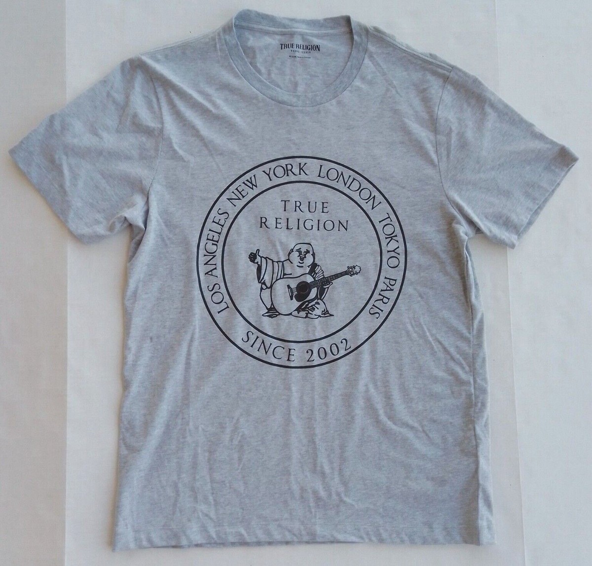 True Religion Short Sleeve Stamp Buddha Graphic Logo T-shirt