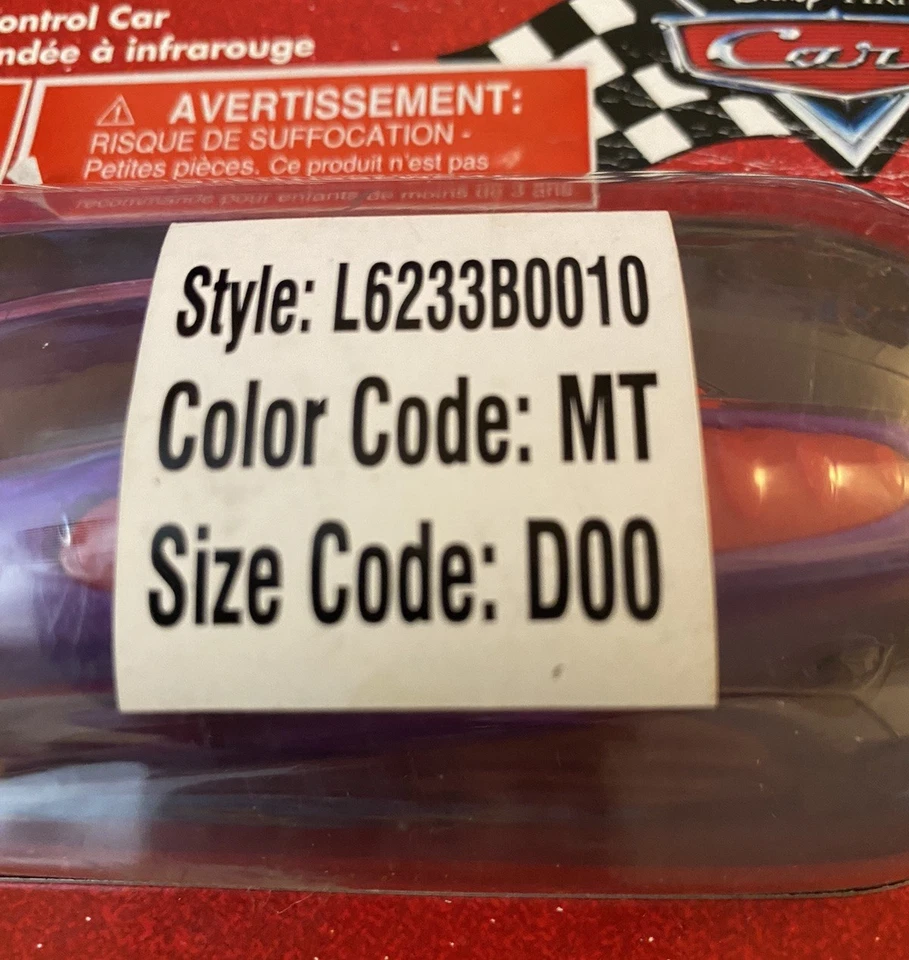 Disney Pixar Cars Mini Infrared Remote Control Car Ramone Purple Impala New - Image 3 of 4