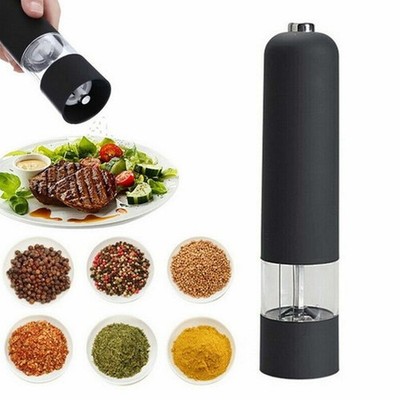 Electric Salt Pepper LED Light Adjustable Kitchen Grinder Mill Coarse Grinding