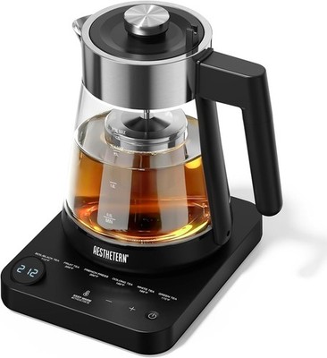 Electric Tea Kettle with Infuser 1.7L Glass Electric Kettle with Temperature