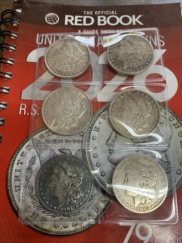 1885 morgan silver dollar bu AU Mixed dates a lot of 6