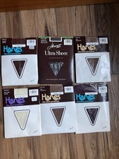 Lot of 6 NOS Vtg Hanes Ultra Sheer Sz C Pantyhose All Different Colors Styl