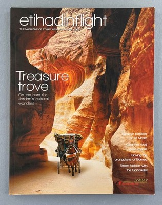 Etihad Airways Inflight Airline Magazine April 2009 Streckenplan Flotteninformationen VAE
