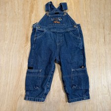 Vintage Baby Headquarters Denim Overalls Embroidered Pup Pals 24m
