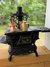 Vintage Miniature Crescent Cast Iron Stove - Nice Condition 9.5"