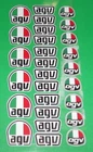 AGV STREETBIKE MOTORCYCLE MOTOCROSS QUAD ATV UTV SNOWMOBILE (SMALL) STICKERS