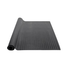Diamond-Plate Rubber Flooring Roll 3 mm x 4 ft x 8 ft Garage Floor Mat SBR