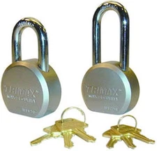 Trimax Maximum Security Padlock - 64mm Round Body, 1.25in. x 11mm Shackle, Rekey