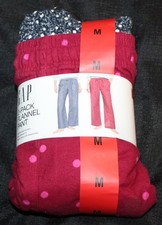 New ladies GAP 2 pack flannel sleep pants lounge pajamas Size medium