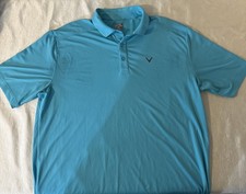 Callaway Polo Shirt Mens Large Blue Opti Dri Golf Short Sleeve Casual Athleisure