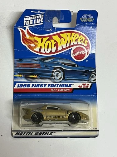 Vintage Hot Wheels 1998 First Editions Gold Pontiac IROC Firebird #653 NEW