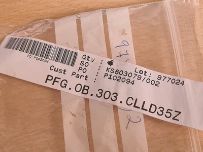 1 x 3 Pin Lemo PFG.0B.303.CLLD52 Panel Mount Socket