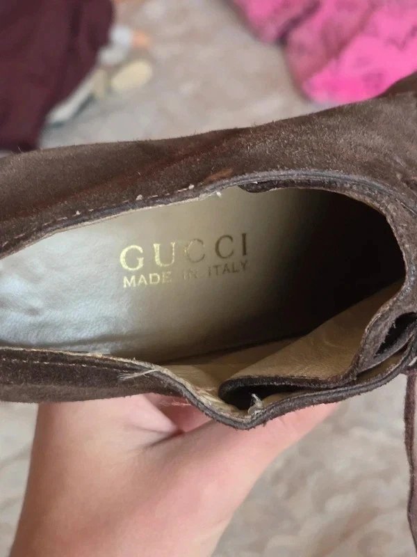 Gucci Vintage Bottines Marron 40 C – Ankle Boots à Talons - Photo 4/4