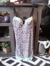 Women's Sz S Satin Slip Leopard And Lace Rampage Brand Sz S Nighty Lingerie