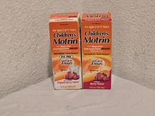 2 X Childrens Motrin Oral Suspension Fever Reducer Treatment 4fl Oz Exp 02/27