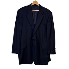 Hickey Freeman by Loro Piana Tasmanian super 120s Wool Blazer Sz 46Long Navy