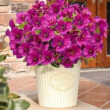 Fall Artificial Flowers for Outdoors, Summer Fake Silk Hibiscus Flowers UV Re...