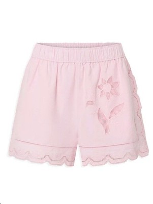 Oroton Ballet Pink Embroidered Table Cloth Shorts - XS 6 - Excellent Condition
