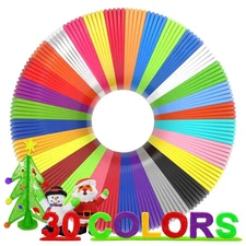 3D Pen Filament Refills 30 Colors, Bonus 250 Stencils eBooks - 3D Pen Filament P