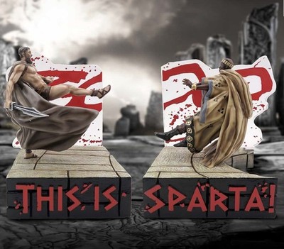 300 this is sparta Nemesis Now Book Ends Brand New In Box poly resin collectible