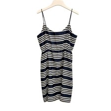 J. Crew Blue Stripe Sleeveless Dress Size 8 NWT