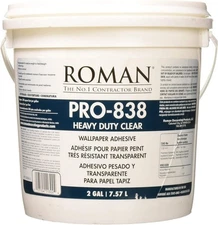 Roman PRO-838 2gal Clear Heavy Duty Wallpaper Adhesive