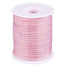 3mm x 49feet Nylon String for Bracelets Braided Nylon Cord, Pink