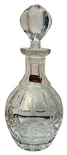 VTG Gorham Full Lead Crystal Whiskey Decanter Floral Diamond Cut West Germany