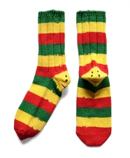 Kapital 56 Rasta RAINBOWY HAPPY HEEL socks Rasta
